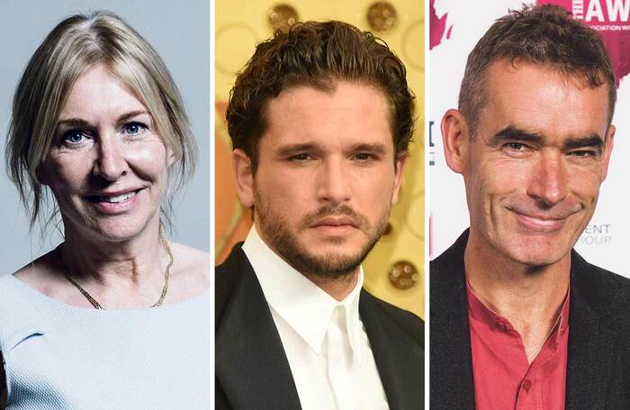 Nadine Dorries, Kit Harington and Rufus Norris. Photos: Shutterstock/Alex Brenner