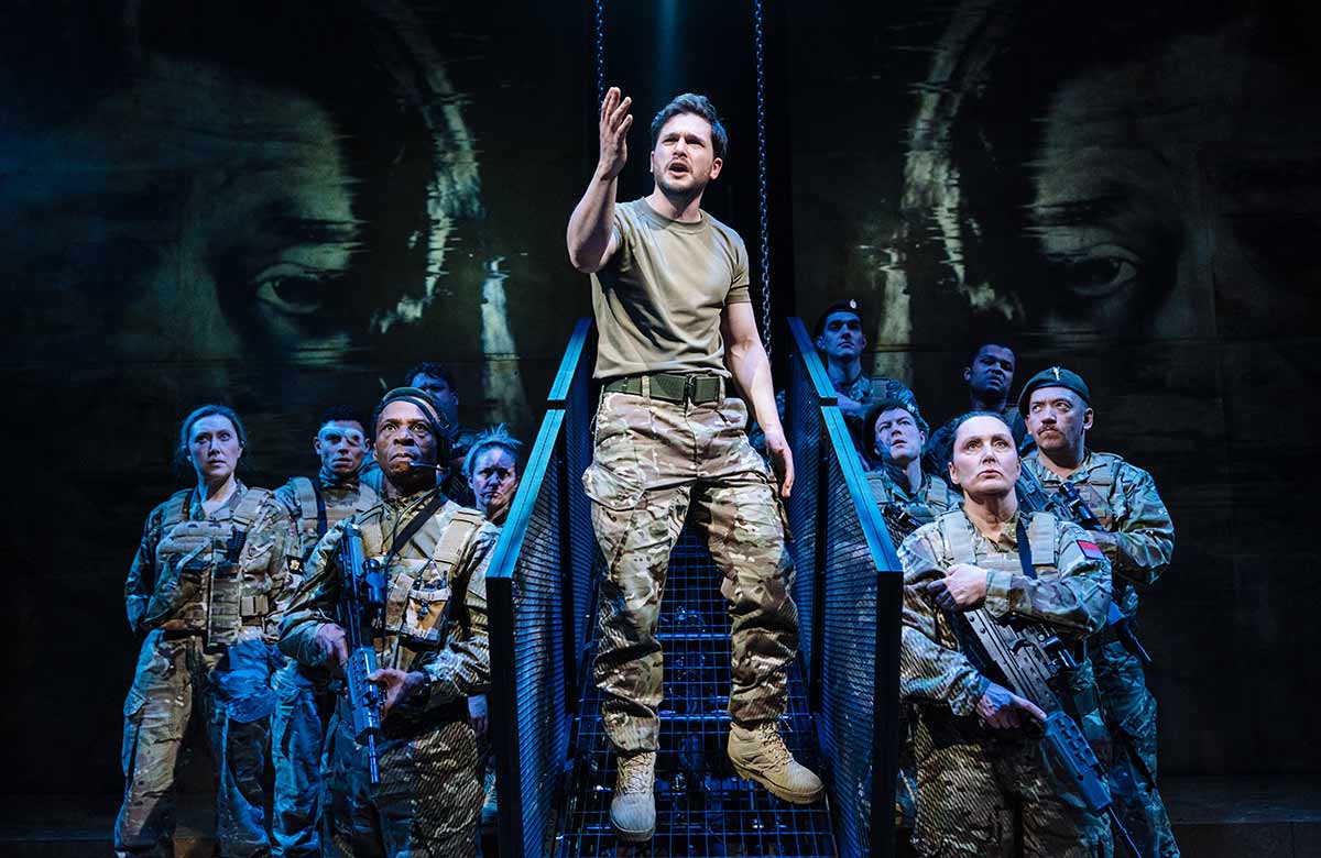 Kit Harington and company in Henry V at the Donmar Warehouse. Photo: Helen Murray