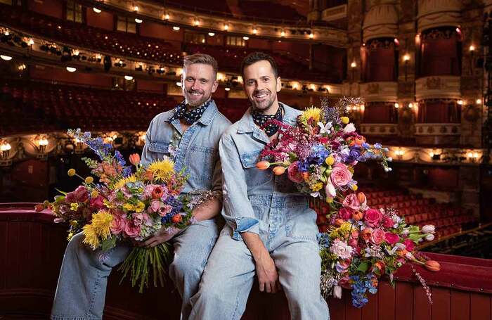 Adam Perry and boo•kay founder Robert Fairchild at the London Coliseum. Photo: Mark Senior