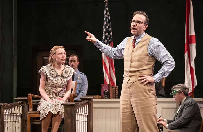 Poppy Lee Friar and Rafe Spall in To Kill a Mockingbird at the Gielgud Theatre, London. Photo: Marc Brenner