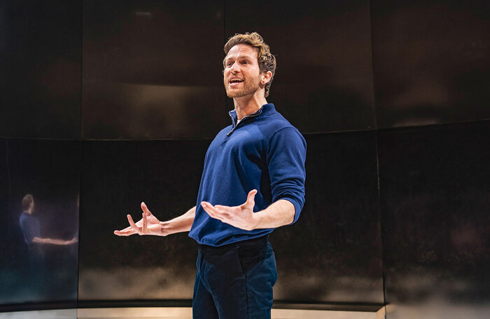 Joel Harper-Jackson in Cock at Ambassadors Theatre, London in 2022. The actor replaced Taron Egerton in the West End production after Egerton withdrew from the show. Photo: Matt Crockett