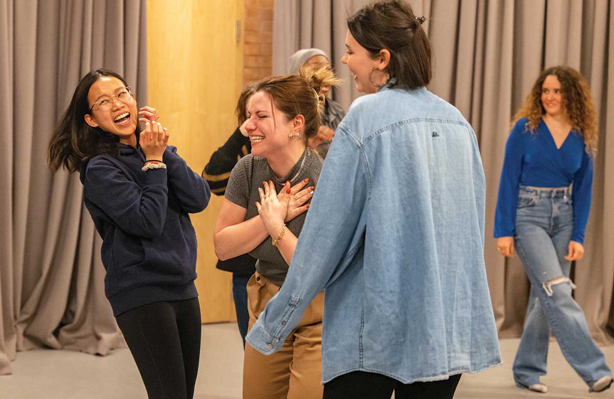 Short-course students at the Royal Central School of Speech and Drama. Photo: Cam Harle