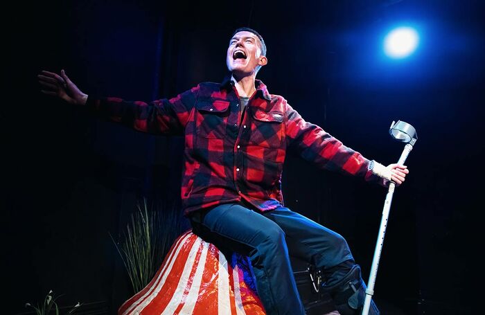 Jack Condon in If. Destroyed. Still. True. at the Hope Theatre, London. Photo: Alex Brenner Jack Condon in If. Destroyed. Still. True. at the Hope Theatre, London. Photo: Alex Brenner