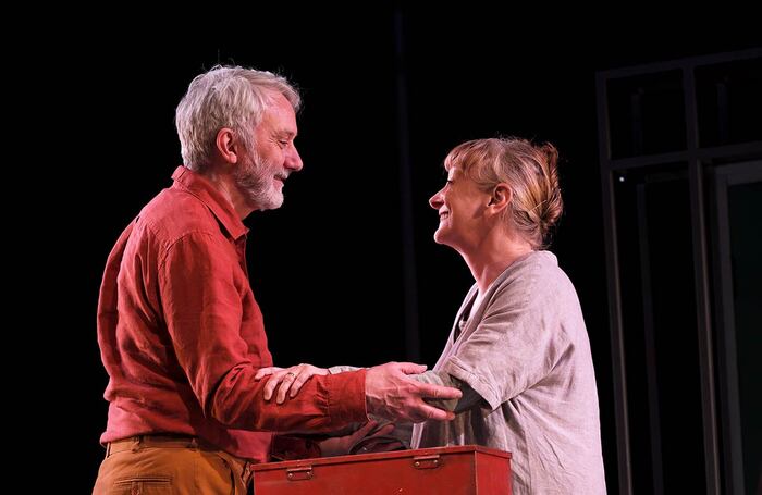 Tony Timberlake and Eithne Browne in Maggie May at Leeds Playhouse. Photo: Zoe Martin