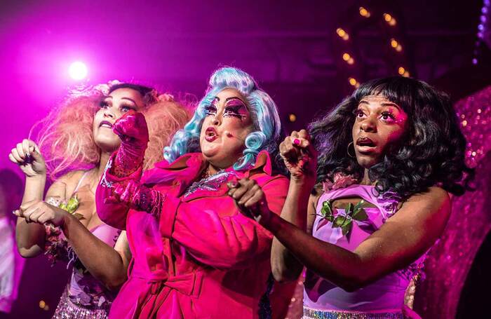 Performers in The Grotteaux at Woolwich Works, London. Photo: Rah Petherbridge