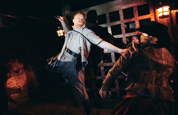 Stanley Eldridge in The Gunpowder Plot at the Tower Vaults, Tower of London. Photo: Mark Dawson Stanley Eldridge in The Gunpowder Plot at the Tower Vaults, Tower of London. Photo: Mark Dawson