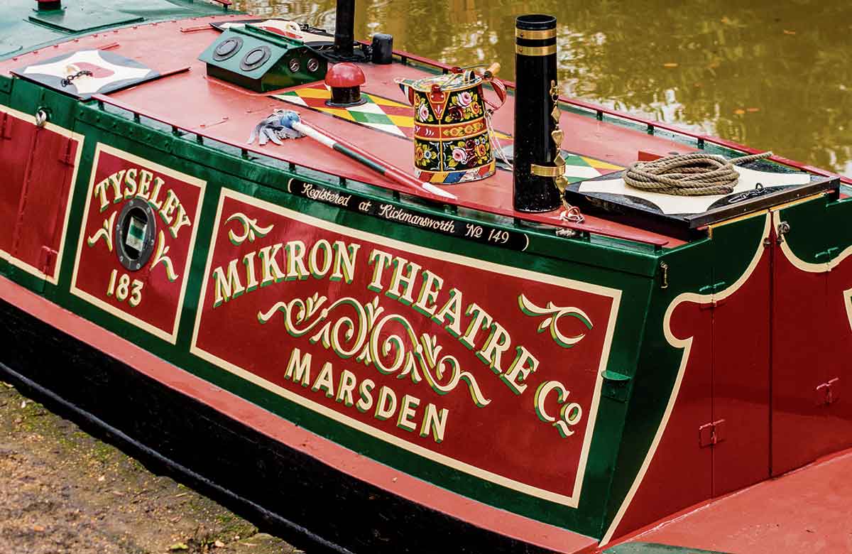  Mikron Theatre Company's narrowboat, Tyseley. Photo: Bob Lockwood