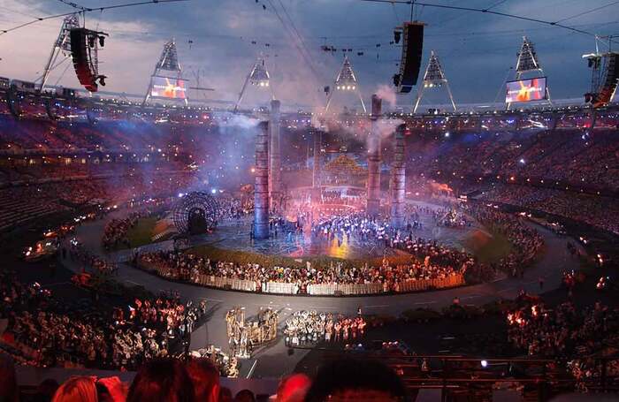 The 2012 Summer Olympic Games opening ceremony at London Stadium, Queen Elizabeth Olympic Park, Stratford. Photo: Matt Lancashire The 2012 Summer Olympic Games opening ceremony at London Stadium, Queen Elizabeth Olympic Park, Stratford. Photo: Matt Lancashire