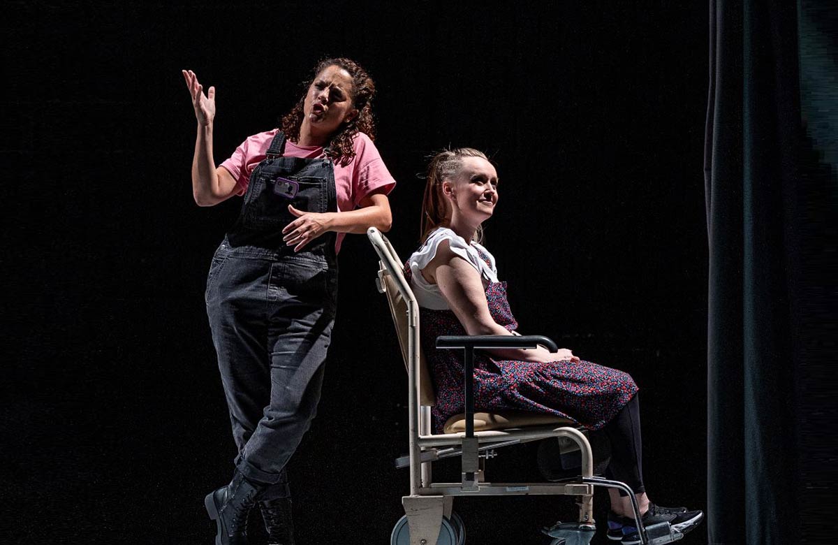 Shamia Chalabi and Clara Darcy in We Should Definitely Have More Dancing at Assembly George Square Studios, Edinburgh. Photo: Joel Chester-Fildes