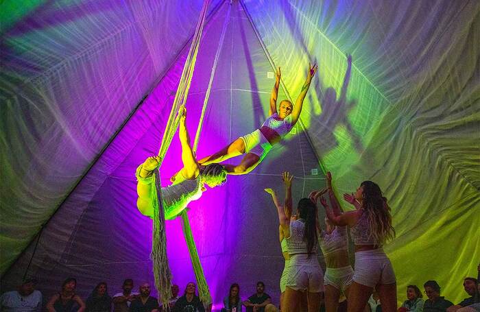 Brave Space by Aloft Circus at Underbelly Circus Hub, Edinburgh. Photo: John Schlia