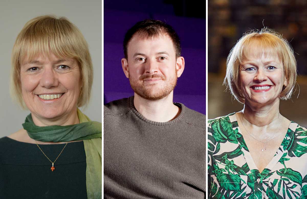 Z-arts' Liz O'Neill, Theatre Royal Bury St Edmunds' Owen Calvert-Lyons and the Lowry's Julia Fawcett