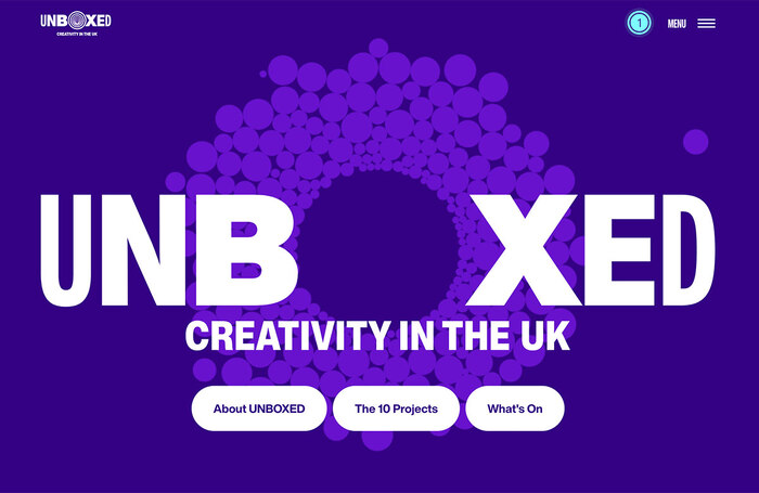 2022 Unboxed: Creativity in the UK website homepage