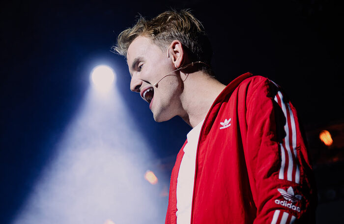 Luke Bayer in Diva: Live From Hell! at the Turbine Theatre, London. Photo: Harry Elletson Luke Bayer in Diva: Live From Hell! at the Turbine Theatre, London. Photo: Harry Elletson