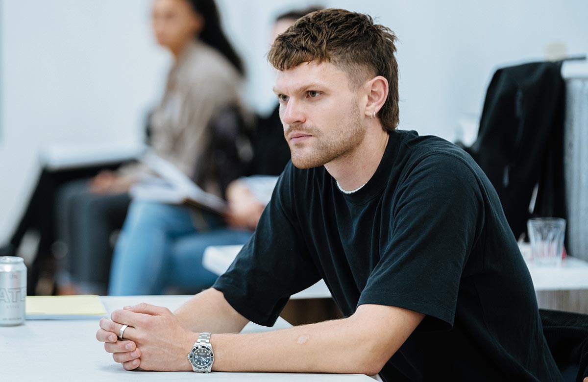 Nathan Ellis in rehearsals for Super High Resolution. Photo: Helen Murray