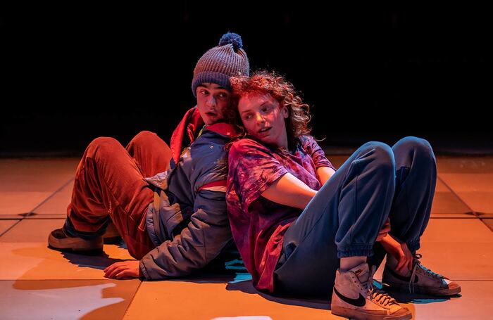 Pete MacHale and Rhian Blundell in Let the Right One in at Royal Exchange Theatre, Manchester. Photo: Johan Persson