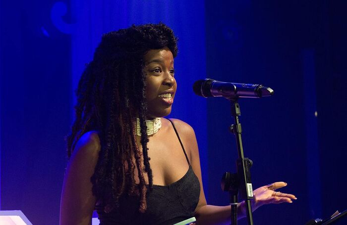 Gabrielle Brooks speaking at the Industry Minds Awards 2022. Photo: Melanie Gail