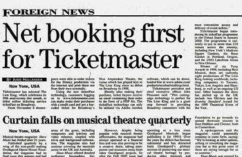 The Lion King in Broadway online ticketing first – 20 years ago in The Stage