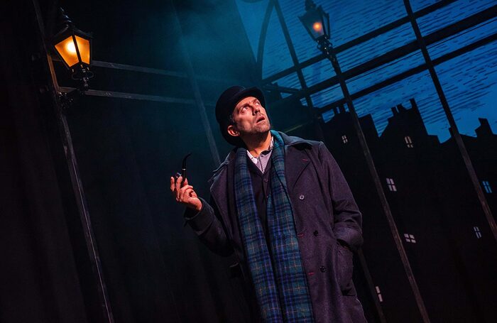 Ben Caplan in A Sherlock Carol at Marylebone Theatre, London. Photo: Danny Kaan