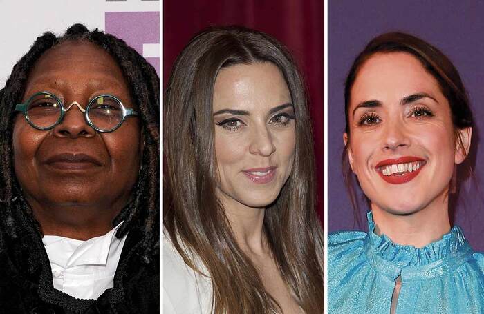 Whoopi Goldberg, Melanie Chisholm and Lucy Prebble. Photos: Shutterstock