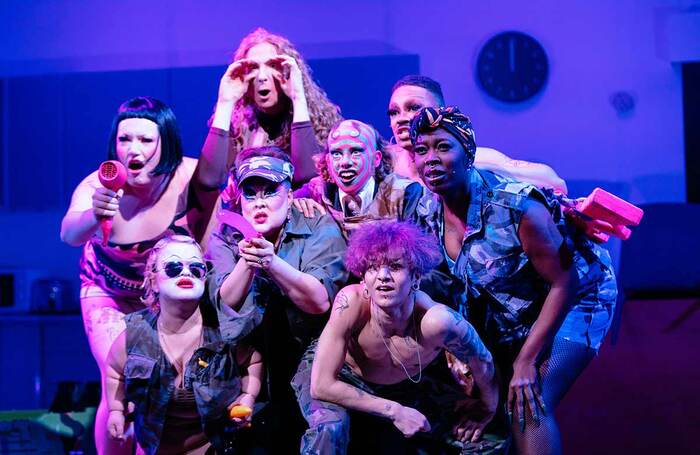 The cast of Sound of the Underground at Jerwood Theatre Downstairs, Royal Court, London. Photo: Helen Murray