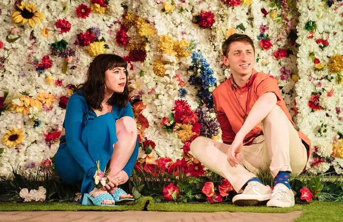 Isolde Fenton  and Daniel Cawley in Much Ado About Nothing at The Duke of York’s, London. Photo: Helen Murray