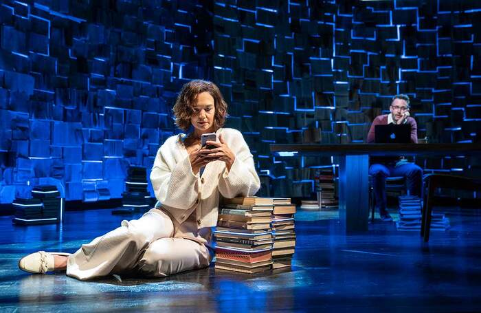 Katie Holmes and Eddie Kaye Thomas in Roundabout Theatre Company’s production of The Wanderers at Laura Pels Theatre, New York. Photo: Joan Marcus Katie Holmes and Eddie Kaye Thomas in Roundabout Theatre Company’s production of The Wanderers at Laura Pels Theatre, New York. Photo: Joan Marcus