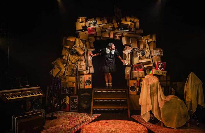 Maya Manuel in The Instrumentals at Little Angel Theatre, London. Photo: Alex Harvey-Brown