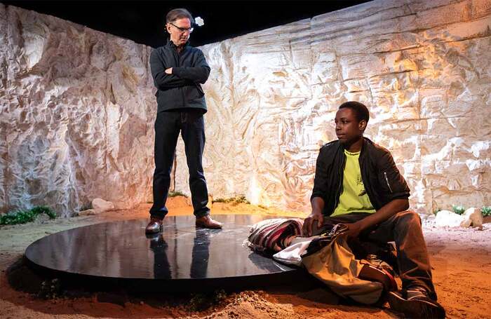 Peter Eastland and Tapiwa Mugweni in My Brother's Keeper at Theatre503, London. Photo: Ali Wright