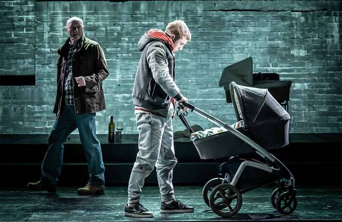 Paul Brennen and Callum Scott Howells in Romeo and Julie at the Dorfman Theatre, National Theatre, London. Photo: Marc Brenner