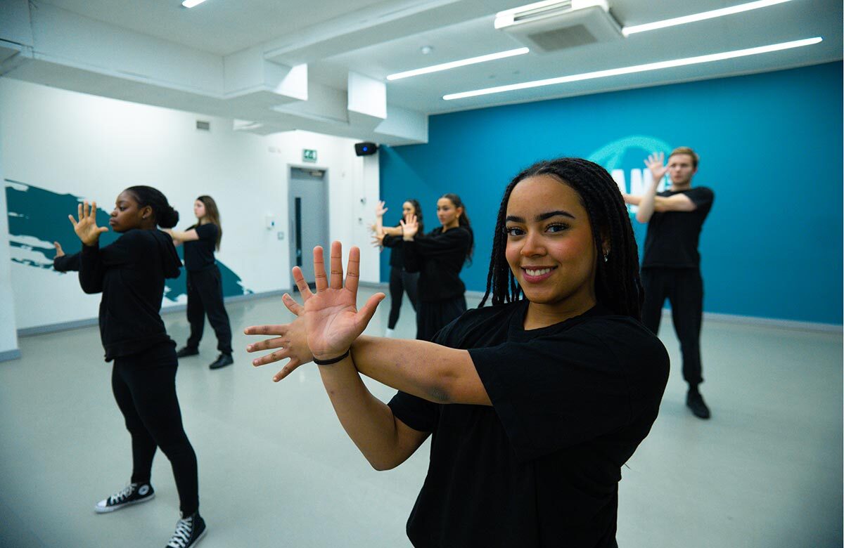 Students at the Dang Academy in rehearsal