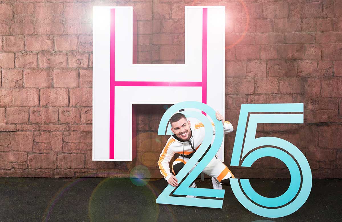 Actor Kieron Richardson celebrates Hollyoaks 25th birthday in 2020. Photo: Channel 4