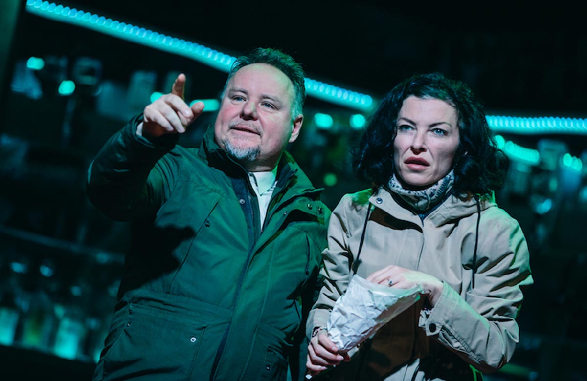 David Nellist and Jessica Johnson in Love It If We Beat Them at Live Theatre, Newcastle upon Tyne David Nellist and Jessica Johnson in Love It If We Beat Them at Live Theatre, Newcastle upon Tyne