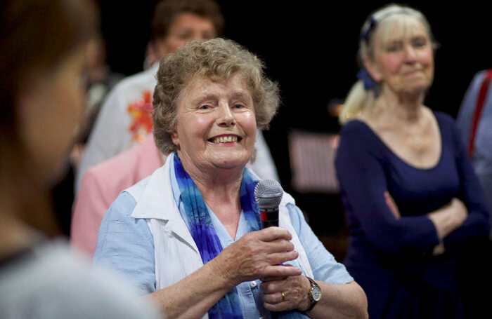 Jean O'Grady in Age, a theatre performance by Re-Live Cardiff