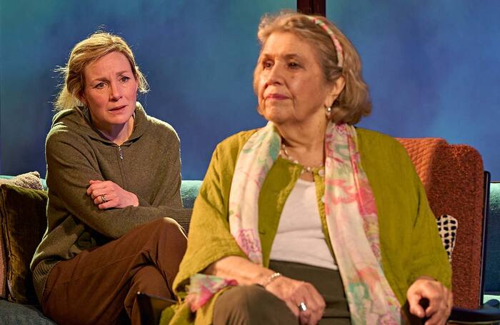 Nancy Carroll and Anne Reid in Marjorie Prime at Menier Chocolate Factory, London. Photo: Manuel Harlan