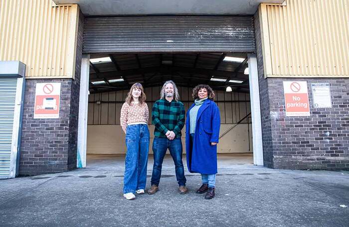 Punchdrunk Enrichment's Alice-Kitty Devlin, Peter Higgin and Mia Jerome. Photo: Stephen Dobbie