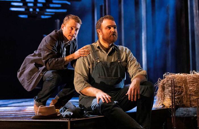 Tom McCall and Wiliam Young in Of Mice and Men at Birmingham Rep. Photo: Mark Senior