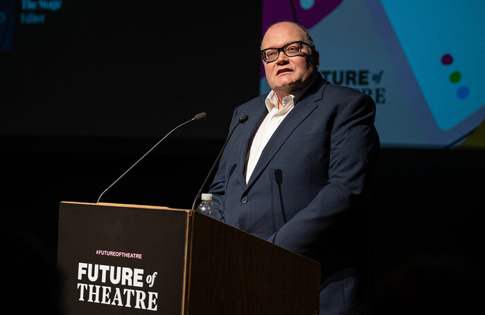 Darren Henley giving the keynote address at The Stage's Future of Theatre conference, March 2023. Photo: David Monteith-Hodge/The Stage/Future of Theatre