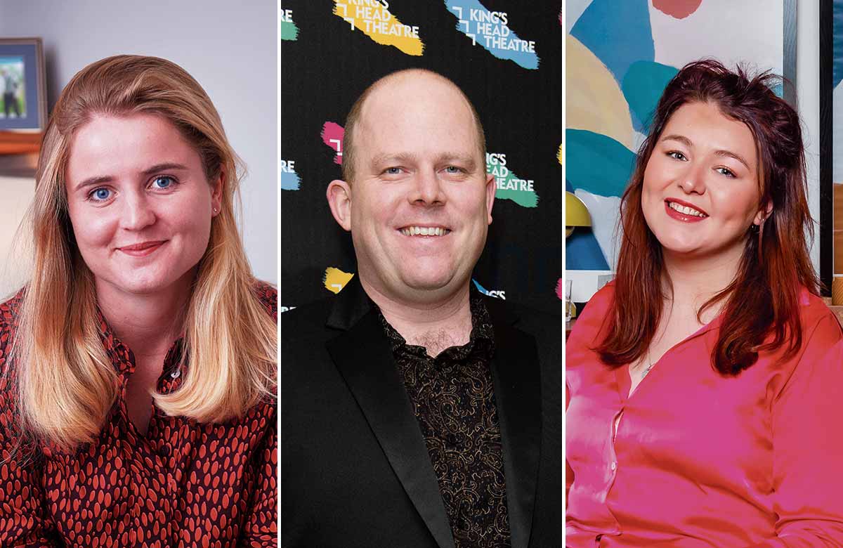 Producers Ellie Keel, James Seabright and Grace Dickson. Photos: Alex Brenner/Jonathan Hordle/Danny Kaan