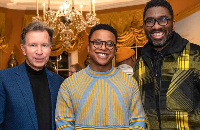 John Studzinski, founder and chair of the Genesis Foundation, Taio Lawson  and Young Vic artistic director Kwame Kwei-Armah. Photo: Philippa Gedge