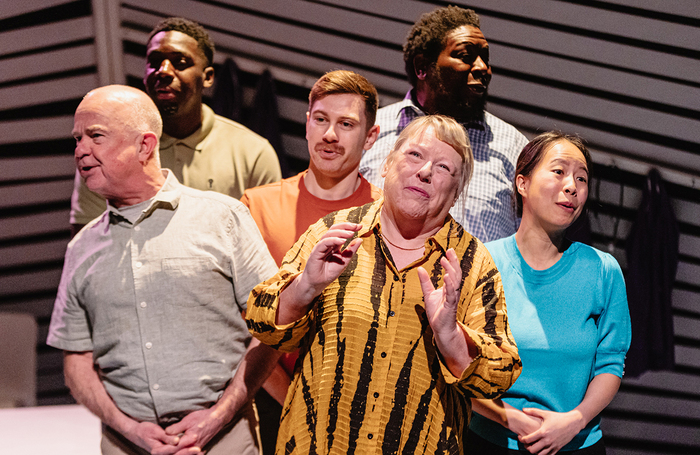 The cast of If You Fall at Bristol Old Vic. Photo: Camilla Adams