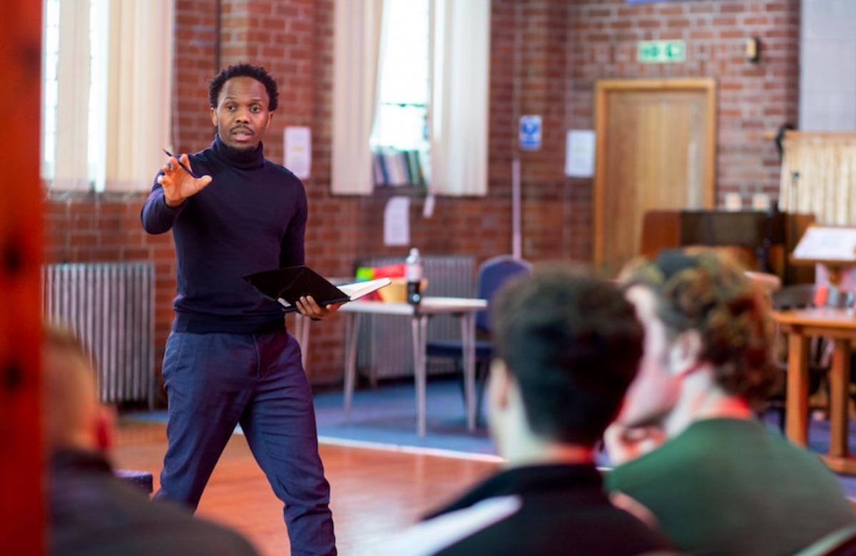 Kalungi Ssebandeke directing. Photo: Chelsey Cliff