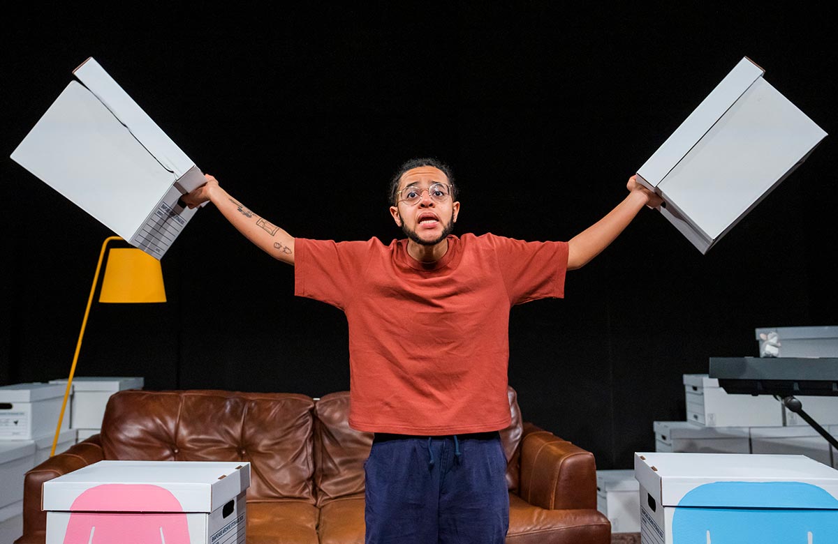 Tatenda Shamiso in NO ID at the Royal Court Theatre, London. Photo: Tristram Kenton Tatenda Shamiso in NO ID at the Royal Court Theatre, London. Photo: Tristram Kenton