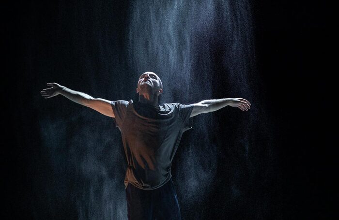 Charlie Brittain in Russell Maliphant Dance Company &ndash; Vortex at Sadler&rsquo;s Wells, London. Photo: Roswitha Chesher