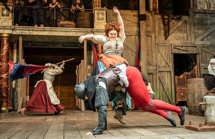 Danielle Phillips in The Comedy of Errors at Shakespeare's Globe, London. Photo: Marc Brenner