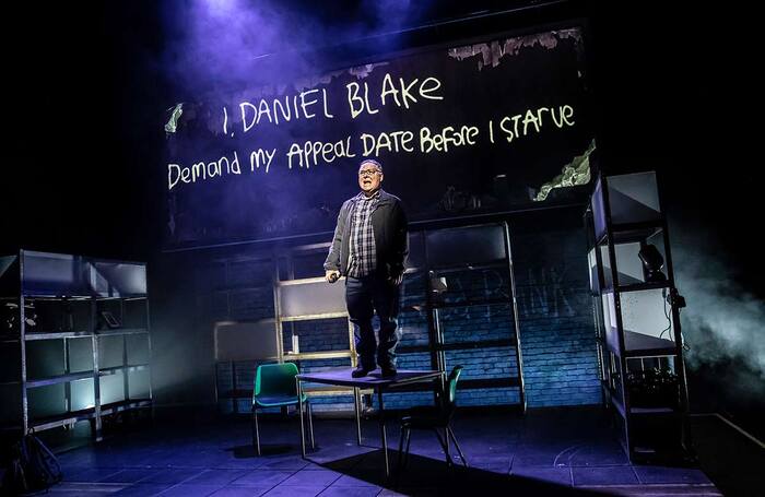 David Nellist in I, Daniel Blake at Northern Stage, Newcastle upon Tyne. Photo: Pamela Raith