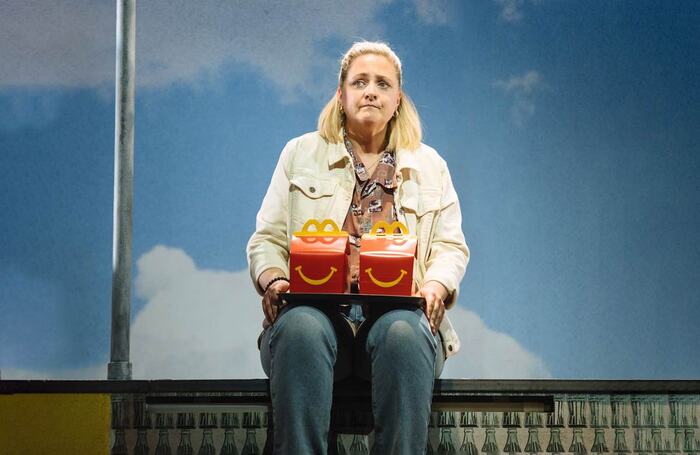 Laura Checkley in Hope Has a Happy Meal at the Royal Court, London. Photo: Helen Murray