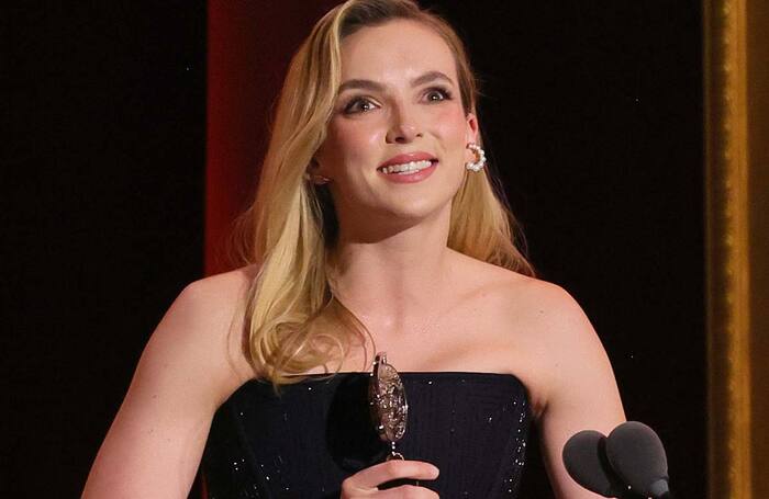 Jodie Comer with the award for best leading actress in a play at the Tony Awards. Photo: Theo Wargo/Getty Images for Tony Awards Productions