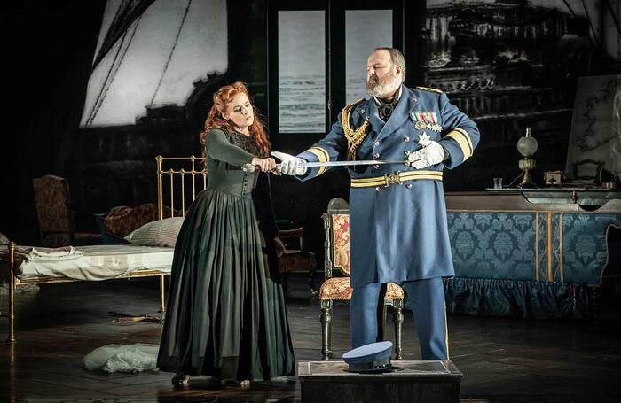 Rachel Nicholls and Gwyn Hughes Jones in Tristan and Isolde at Grange Park Opera. Photo: Marc Brenner