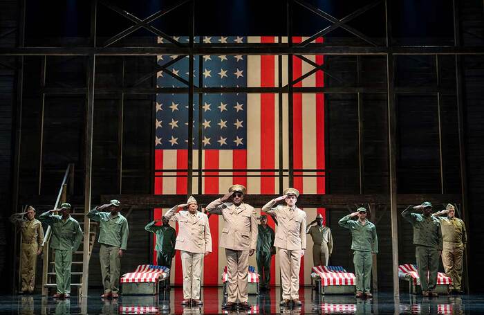 The cast of the national tour of A Soldier's Play. Photo: Joan Marcus