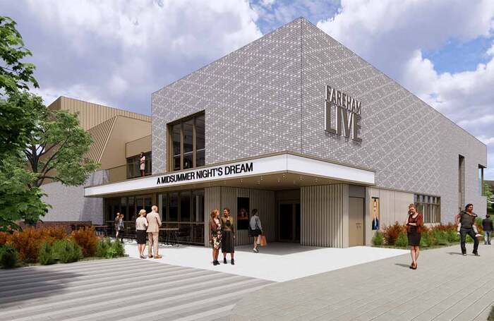 An architect's impression of Fareham Live's southern entrance